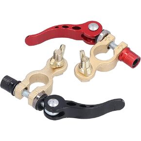 Eujgoov Battery Terminal Connectors 2PCS Quick Release Disconnect Car Battery Terminal Positive Negative for Cars Trucks Caravans Truck Batteries