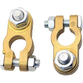 Car Brass Battery Terminal Connectors Clamps for Marine Car Boat RV Vehicles,Pack of 2