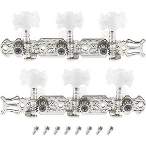 1 Set Guitar Tuning Peg Classical Guitar Tuning Peg Tuning Keys Tuners for Classical Guitar with Mounting Screws Metal Tuners Silver 12.2x4.2x4cm