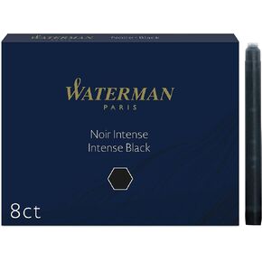 Waterman Large Standard Ink Cartridges Permanent Black
