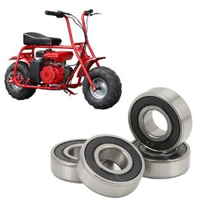 4PCs Front and Rear Wheel Bearing, 6202?RS Chrome Steel Bearing Set Replacement for Coleman Powersports CT200U CT200U EX Trail 200 Mini Bike Accessory
