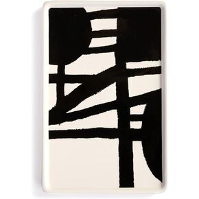 Demdaco + ArtLifting Original Art Bold Black and White Stoneware Small Tray