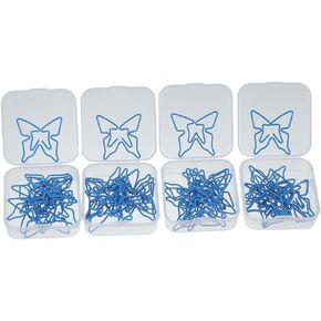 40 pcs Butterfly Shaped Paper Clips, Blue Butterfly Paperclips, for Office Supplies Wedding Invitations Crafts Photo