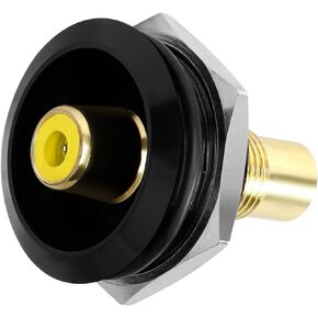 QIANRENON Gold Plated RCA Embedded Threaded Fixed Adapter, RCA Female to Female Panel Mount AV Connector, for S/PDIF, TV, Subwoofer, Phono, Speaker, Amplifier (Red)