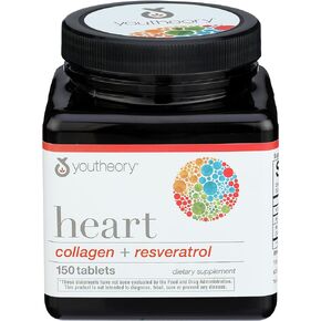 YOUTHEORY Heart Collagen & Resveratrol, 150 CT