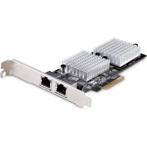 StarTech.com 2-Port 10GbE PCIe Network Adapter Card, Network Card for PCs/Servers, Six-Speed PCIe Ethernet Card with Jumbo Frame Support, NIC/LAN Interface Card, 10GBASE-T and NBASE-T (ST10GSPEXNDP2)