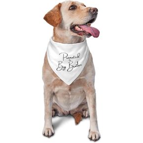 Promoted to Big Brother Baby Announcement Dog Bandana,Pregnancy Announcement Pet Scarf, Pet Accessories for Dog Lover Owner (White)