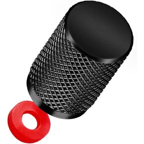 Black Tire Valve Stem Caps Aluminum Precision CNC Machined Premium Metal Air Valve Cap Wheel Valve Stem Covers Universal fit Car SUV Truck Motorcycle Bike and Bicycle (8 Pack)