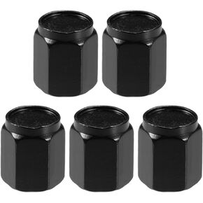 Motoforti Universal Car Tire Valve Stem Caps, Valve Stem Covers for Car SUV Bike Trucks Motorcycles, Aluminum Alloy, Silver Tone, 5 Pcs