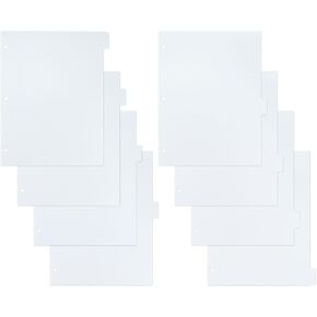 فواصل مجلد فهرسة بلاستيكية ذات 3 فتحات باللون الوردي من Buqoo مع 8 علامات تبويب فواصل فهرسة قابلة للإدراج لملفات حجم الحروف، حزمة من مجموعتين in Kuwait