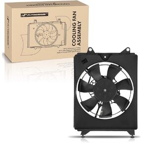 A-Premium Left Engine Radiator Cooling Fan Assembly Compatible with Select Honda Models - HR-V HRV 2016-2022 - Replace# 1901551BH01, 19020RSAG01