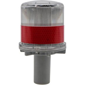 PENCK Solar LED Warning Light Waterproof Driveway Lights Flashing Barricade Light Road Construction Safety Signs Flash Traffic Marina Dock Barge Boat Safety Beacon Light Yellow