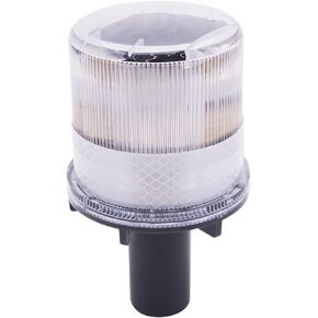 PENCK Solar LED Warning Light Waterproof Driveway Lights Flashing Barricade Light Road Construction Safety Signs Flash Traffic Marina Dock Barge Boat Safety Beacon Light Yellow