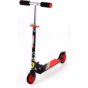 Ferrari Kick-Scooter for Kids, Foldable Scooter Portable Scooter Adjustable Height Kids Scooter for Boys Girls Age 3-10