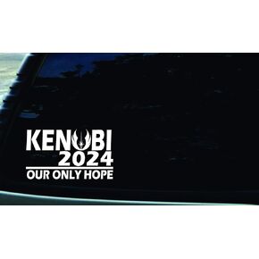 7" X 4" Kenobi 2024 Our Only Hope Vinyl Die Cut Decal for Your Car, Truck, Laptop, Window