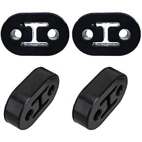 4 Pcs 2 Hole Exhaust Hanger Rubber, Universal Hole Size Diameter 0.47inch (12mm), Muffler Bracket Mount, Rubber Insulator for Car/Truck/SUV