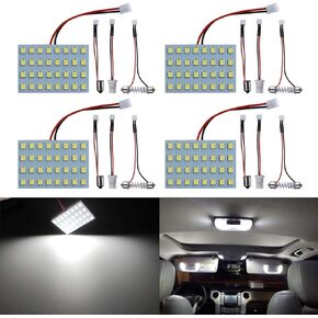 LivTee LED Interior Car Lights Accessories with 194 168 T10 / DE3175 / BA9S / 6418/211-2 578 Festoon Replacement Lighting for Cars Trucks Camper, Led Interior Lights Map Trunk Dome Lights, White