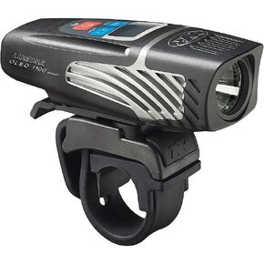 NiteRider Lumina 1100 OLED Boost USB Rechargeable MTB Road Commuter LED Bike Light with Display Screen Powerful Lumens Water Resistant Bicycle Headlight, LED Front Light Easy to Install