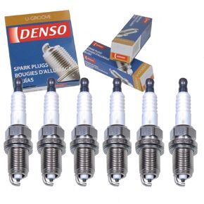 6 pc DENSO Standard U-Groove Spark Plugs compatible with Toyota Sienna 3.0L 3.3L V6 2001-2006