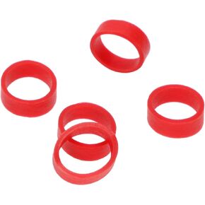 250 Pieces Red Silicone Cable Ties Data Lines Silicone Cord Ties Reusable Rubber Rings Power Cable Tie Straps Elasticity Coil Ring Rubber Bands