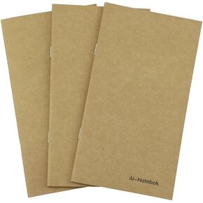 Blank Paper Travel Notebook Inserts, Unlined Refill for Travelers Notebook/Journal - 7.4 X 4 Inch - Set of 3-240 Pages, Supply by ai-natebok