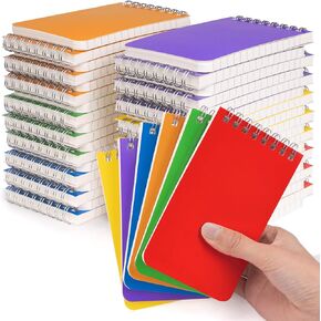 Pocket Notebook Bulk 3x5 Inch, 42 Packs Mini Top Bound Spiral Notepad, Memo Pads 6 Colored 60Sheets/120Pages (80GSM), Small Notepads for Listing, Planning, Note Taking