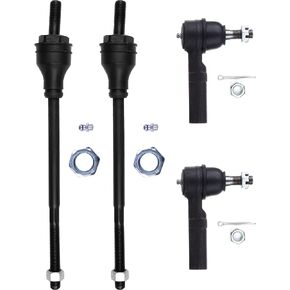 SCITOO 4pcs Front Suspension Kit Inner Outer Tie Rod End Fit 2003-2019 For Chevy Express 2500 Express 3500 For GMC Savana 2500 Savana 3500