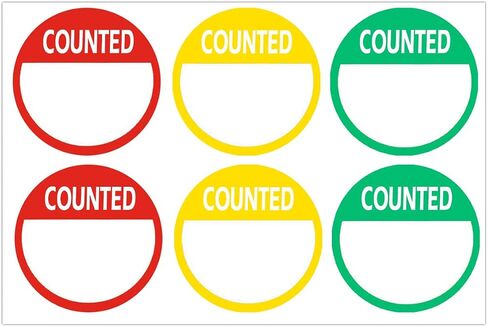 Counted Labels Stickers, 2 Inch Round Adhesive Writable Inventory Control Labels Counting Stickers for in Saudi Arabia