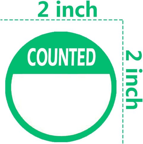 Counted Labels Stickers, 2 Inch Round Adhesive Writable Inventory Control Labels Counting Stickers for in Saudi Arabia