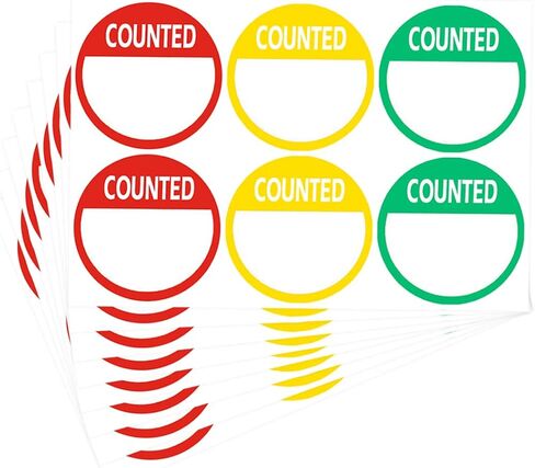 Counted Labels Stickers, 2 Inch Round Adhesive Writable Inventory Control Labels Counting Stickers for in Saudi Arabia
