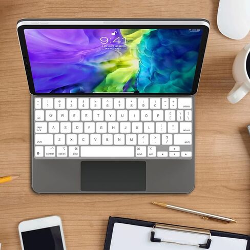 Silicone Keyboard Cover-Keyboard Skin for iPad Pro 11 Inch Magic Keyboard(4nd Generation)-Keyboard Protector (Blue) in Kuwait