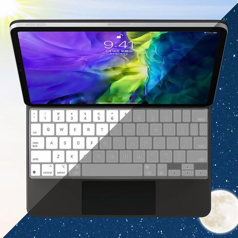 Silicone Keyboard Cover-Keyboard Skin for iPad Pro 11 Inch Magic Keyboard(4nd Generation)-Keyboard Protector (Blue) in Kuwait
