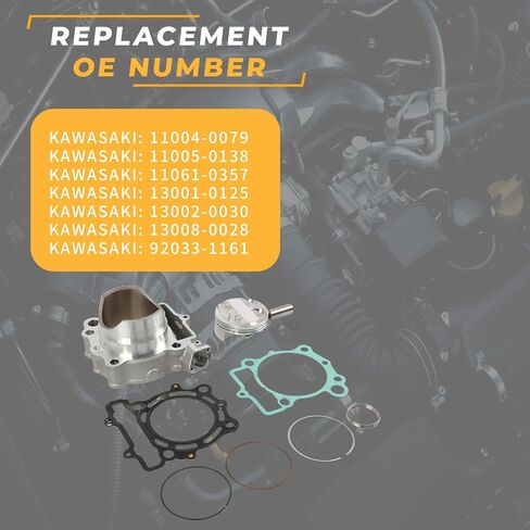 مجموعة جوانات حلقات مكبس أسطوانة Noptul، مناسبة لـ Kawasaki KX250F KXF250 2009-2016 STD 77 مم، قطعة غيار مجموعة أسطوانة التجويف القياسية للسيارات in Kuwait