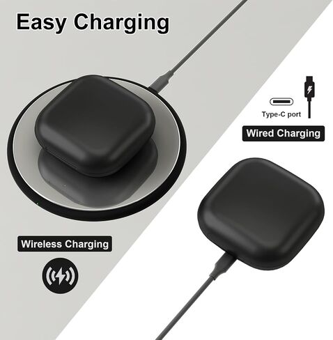 Wireless Charging Case for Beats Fit Pro, Replacement Charger Case for Beats Fit Pro with Bluetooth Pairing, 700mAh Built-in Battery, Support Wireless and Wired Charging, Not Include Earbuds in Saudi Arabia