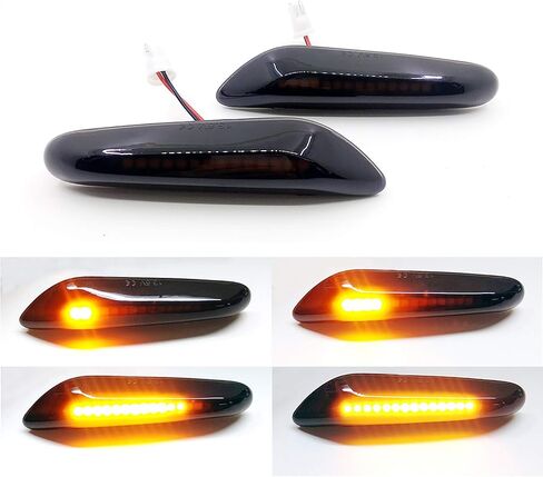 Xinctai 2PCS Smoke Lens Amber LED Side Marker Light Turn Signal Lamp for BMW E60 E61 E90 E91 E92 E93 E81 E82 E88 E46 E83 E84 1/3/5/X3/X1 Series in Saudi Arabia