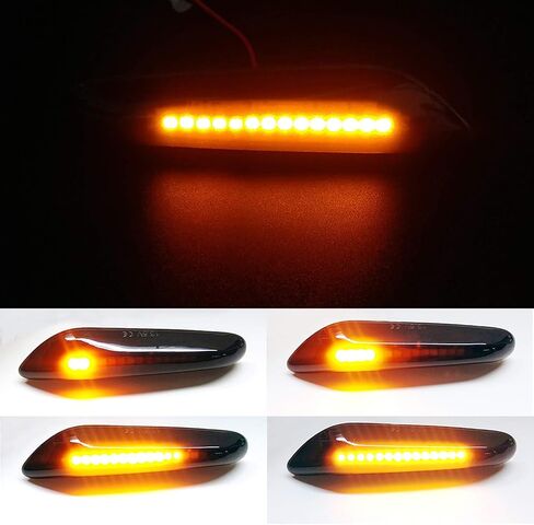 Xinctai 2PCS Smoke Lens Amber LED Side Marker Light Turn Signal Lamp for BMW E60 E61 E90 E91 E92 E93 E81 E82 E88 E46 E83 E84 1/3/5/X3/X1 Series in Saudi Arabia