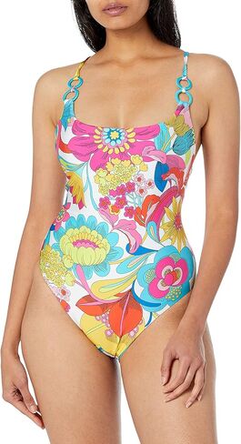 Trina Turk Women's Standard Fontaine High Cut One Piece Swimsuit-Bathing Suits in Saudi Arabia