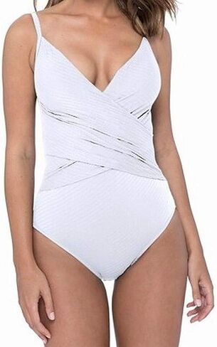Profile by Gottex Women's Surplice One Piece Swimsuit in Kuwait