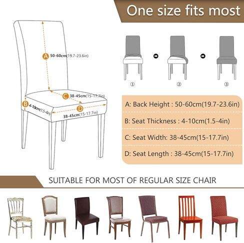 Mexican Serape Stripe Chair Covers for Dining Room Set of 4, Stretch Dining Chair Cover Washable Kitchen Parsons Chair Slipcovers Removable Seat Protector in Saudi Arabia