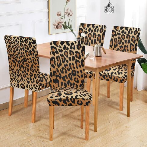 Mexican Serape Stripe Chair Covers for Dining Room Set of 4, Stretch Dining Chair Cover Washable Kitchen Parsons Chair Slipcovers Removable Seat Protector in Saudi Arabia