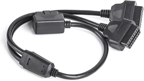Obdii obd2 16 دبوس الزاوية اليمنى ذكر إلى أنثى y الفاصل J1962 تمديد كابل سيارة التشخيص موسع سلك محول 1.6ft قدم 50 سنتيمتر in Kuwait