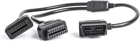Obdii obd2 16 دبوس الزاوية اليمنى ذكر إلى أنثى y الفاصل J1962 تمديد كابل سيارة التشخيص موسع سلك محول 1.6ft قدم 50 سنتيمتر in Kuwait