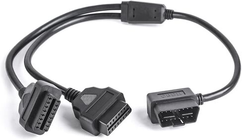 Obdii obd2 16 دبوس الزاوية اليمنى ذكر إلى أنثى y الفاصل J1962 تمديد كابل سيارة التشخيص موسع سلك محول 1.6ft قدم 50 سنتيمتر in Kuwait