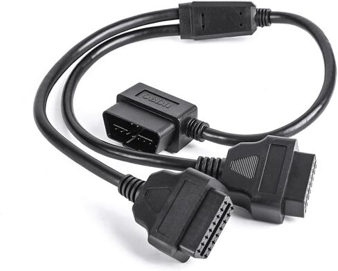 Obdii obd2 16 دبوس الزاوية اليمنى ذكر إلى أنثى y الفاصل J1962 تمديد كابل سيارة التشخيص موسع سلك محول 1.6ft قدم 50 سنتيمتر in Kuwait