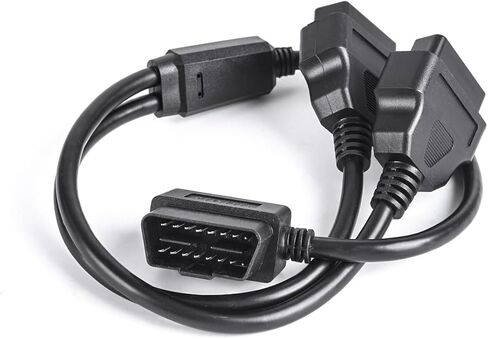 Obdii obd2 16 دبوس الزاوية اليمنى ذكر إلى أنثى y الفاصل J1962 تمديد كابل سيارة التشخيص موسع سلك محول 1.6ft قدم 50 سنتيمتر in Kuwait