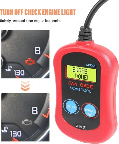 الماسح الضوئي MS300 obd2، قارئ الأكواد، أداة تشخيص الماسح الضوئي obd2، ملحقات السيارات، قارئ رموز محرك فحص السيارات، قارئات الأكواد وأدوات المسح الضوئي، أداة المسح التشخيصي can in Saudi Arabia
