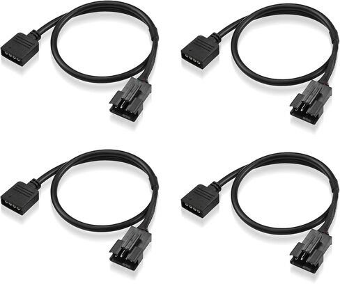 كابل تمديد GINTOOYUN RGB، 3-pin إلى SM 3Pin أنثى ARGB موصل كابل محول، 5V 3-Pin كابل تمديد RGB قابل للعنونة، لمروحة RGB، شريط LED PC (0.98FT) in Saudi Arabia