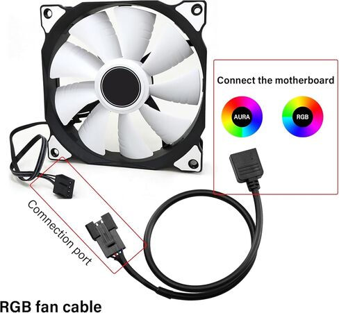 كابل تمديد GINTOOYUN RGB، 3-pin إلى SM 3Pin أنثى ARGB موصل كابل محول، 5V 3-Pin كابل تمديد RGB قابل للعنونة، لمروحة RGB، شريط LED PC (0.98FT) in Saudi Arabia