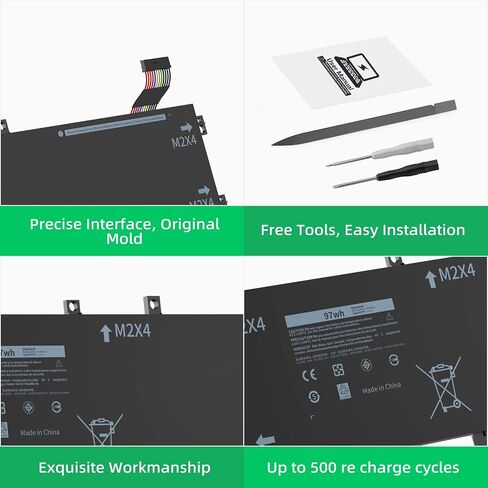 بطارية كمبيوتر محمول 6GTPY بقدرة 97 وات في الساعة، بطارية بديلة لجهاز Dell XPS 15 9560 9570 7590 9550، Dell Precision 5510 5520 5530 Vostro 7500 Series، P56F 5XJ28 GPM03 4GVGH مع ضمان [11.4 فولت/97 وات] in Saudi Arabia
