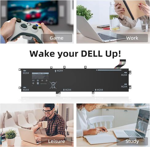 بطارية كمبيوتر محمول 6GTPY بقدرة 97 وات في الساعة، بطارية بديلة لجهاز Dell XPS 15 9560 9570 7590 9550، Dell Precision 5510 5520 5530 Vostro 7500 Series، P56F 5XJ28 GPM03 4GVGH مع ضمان [11.4 فولت/97 وات] in Saudi Arabia